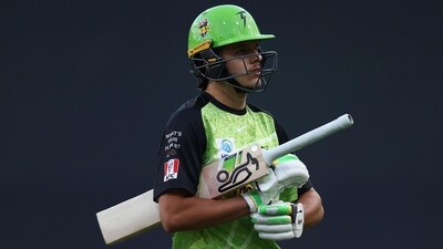 Sam Konstas was dismissed for a duck in the Sydney Derby between the Thunder and the Sixers. (Getty Images) Sam Konstas was dismissed for a duck in the Sydney Derby between the Thunder and the Sixers. (Getty Images)