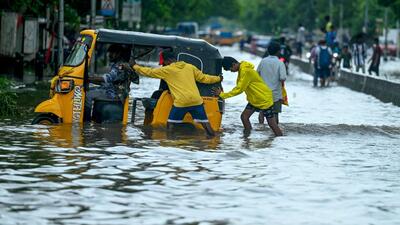 A main road in Chennai during rains in October this year. (AFP) A main road in Chennai during rains in October this year. (AFP)