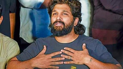 Actor Allu Arjun addressed a press conference in Hyderabad on Saturday. (PTI)
