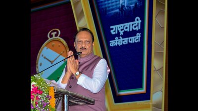 Ajit Pawar attended an event in Baramati on Sunday. (HT PHOTO) Ajit Pawar attended an event in Baramati on Sunday. (HT PHOTO)