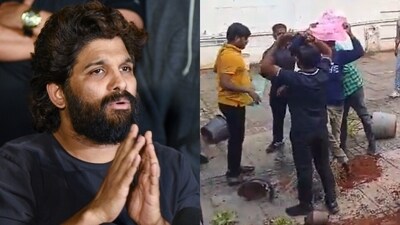 Allu Arjun's house was vandalised by protesters on Sunday. (PTI/X) Allu Arjun's house was vandalised by protesters on Sunday. (PTI/X)