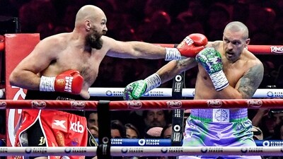The Ukrainian boxer wrapped up proceedings with total domination over Fury in the final rounds. (AFP) The Ukrainian boxer wrapped up proceedings with total domination over Fury in the final rounds. (AFP)