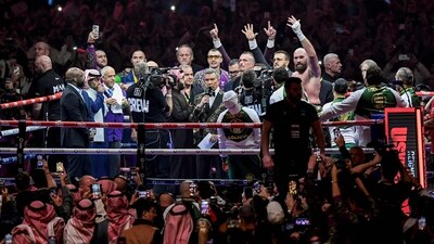 Oleksandr Usyk defeated Tyson Fury in their highly-anticipated rematch to retain his unified world heavyweight championship titles. (AFP) Oleksandr Usyk defeated Tyson Fury in their highly-anticipated rematch to retain his unified world heavyweight championship titles. (AFP)