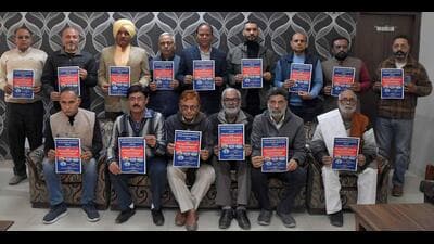During the meeting, Kumar unveiled the conference brochure for the two-day event. (HT Photo)