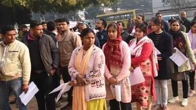 The examination was conducted in two shifts on December 22, 2024. (Santosh Kumar) The examination was conducted in two shifts on December 22, 2024. (Santosh Kumar)