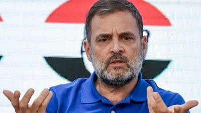 Leader of Opposition in Lok Sabha Rahul Gandhi addresses a press conference in New Delhi on Thursday. (ANI Photo) (HT_PRINT) Leader of Opposition in Lok Sabha Rahul Gandhi addresses a press conference in New Delhi on Thursday. (ANI Photo) (HT_PRINT)