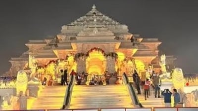Newly built Ram Mandir in Ayodhaya (File photo) (HT_PRINT) Newly built Ram Mandir in Ayodhaya (File photo) (HT_PRINT)