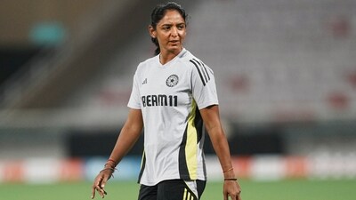 India's captain Harmanpreet Kaur during a training session. (PTI) India's captain Harmanpreet Kaur during a training session. (PTI)