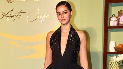 Bollywood actor Ananya Panday poses for pictures at NMACC Arts Cafe launch. She brought in the drama with her plunging Gaurav Gupta mini dress with a front slit. (PTI) Bollywood actor Ananya Panday poses for pictures at NMACC Arts Cafe launch. She brought in the drama with her plunging Gaurav Gupta mini dress with a front slit. (PTI)