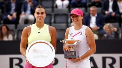 Aryna Sabalenka broke her silence on Iga Swiatek's doping scandal. (REUTERS)