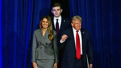 Melania Trump prioritizes Barron's well-being as he begins his freshman year at NYU, avoiding dorm life. (Photo by Jim WATSON / AFP) (AFP) Melania Trump prioritizes Barron's well-being as he begins his freshman year at NYU, avoiding dorm life. (Photo by Jim WATSON / AFP) (AFP)