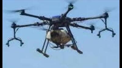 The BSF recovered three drones from near the border on Sunday. (HT File)