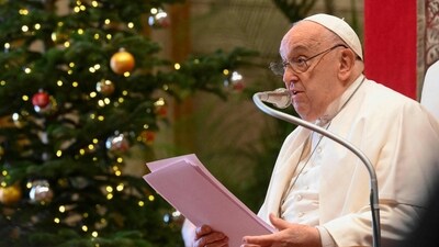 In a Christmas speech, Pope Francis called Israeli bombings in Gaza "cruelty." Israel's Foreign Ministry responded to this criticism. (AFP) In a Christmas speech, Pope Francis called Israeli bombings in Gaza "cruelty." Israel's Foreign Ministry responded to this criticism. (AFP)