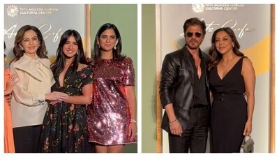 Nita Ambani and family were joined by Shah Rukh Khan, Gauri Khan and other Bollywood celebs for the event. Nita Ambani and family were joined by Shah Rukh Khan, Gauri Khan and other Bollywood celebs for the event.