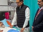 Union Minister Shivraj Singh Chouhan meets Bharatiya Janata Party (BJP) MP Pratap Sarangi, who sustained injuries in parliament premises after an alleged scuffle between the opposition and ruling alliance Union Minister Shivraj Singh Chouhan meets Bharatiya Janata Party (BJP) MP Pratap Sarangi, who sustained injuries in parliament premises after an alleged scuffle between the opposition and ruling alliance