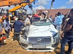 The accident occurred on National Highway 48 near Nelamangala, on the outskirts of Bengaluru. The accident occurred on National Highway 48 near Nelamangala, on the outskirts of Bengaluru.