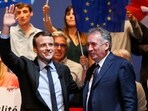 FILE - French president Emmanuel Macron, left, with new prime minister Francois Bayrou. FILE - French president Emmanuel Macron, left, with new prime minister Francois Bayrou.