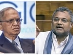 Karti Chidambaram (right) disagreed with Narayana Murthy’s views about long work hours.