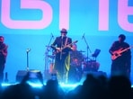 Agnee band members performing  at the Repertwahr Festival in Lucknow