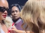 Rihanna made Mariah Carey sign her chest at the latter's Christmas concert. Rihanna made Mariah Carey sign her chest at the latter's Christmas concert.