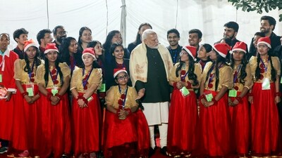 PM Modi praised the CBCI Christmas celebrations for bringing together “Christians from all walks of life.” (DPR PMO)