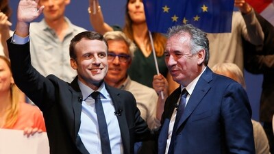 FILE - French president Emmanuel Macron, left, with new prime minister Francois Bayrou. (AP) FILE - French president Emmanuel Macron, left, with new prime minister Francois Bayrou. (AP)