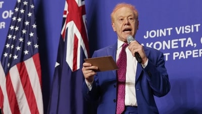 Anthony Pratt speaking at the opening of a paper plant in Wapakoneta, Ohio in 2019. (Alex Ellinghausen/The Sydney Morning Herald—Getty Images) Anthony Pratt speaking at the opening of a paper plant in Wapakoneta, Ohio in 2019. (Alex Ellinghausen/The Sydney Morning Herald—Getty Images)