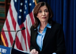 Kathy Hochul ripped over post on subway safety improvement on same day woman was set on fire (AP Photo/Julia Demaree Nikhinson, File) Kathy Hochul ripped over post on subway safety improvement on same day woman was set on fire (AP Photo/Julia Demaree Nikhinson, File)