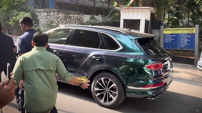 Isha Ambani spotted in ₹4 crore Bentley Bentayga with colour-changing wrap, sparking viral buzz. (YouTube/ Cars For You) Isha Ambani spotted in ₹4 crore Bentley Bentayga with colour-changing wrap, sparking viral buzz. (YouTube/ Cars For You)