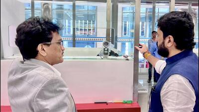 Union minister of state for civil aviation Murlidhar Mohol along with the airport officials reviewed the arrangements on Monday. Starting Tuesday, all international flights from Pune International Airport will operate from the newly inaugurated terminal. (HT)