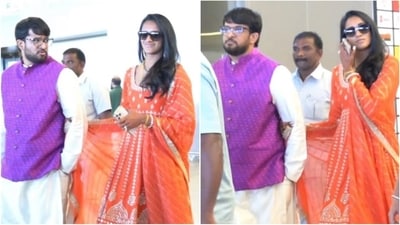 Badminton star PV Sindhu and entrepreneur Venkat Datta made a stylish debut as a married couple in Hyderabad. (Instagram) Badminton star PV Sindhu and entrepreneur Venkat Datta made a stylish debut as a married couple in Hyderabad. (Instagram)