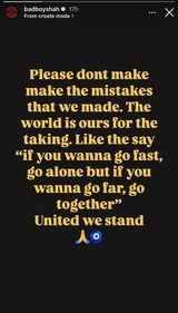 Badshah talks about staying united in a cryptic post