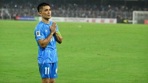Sunil Chhetri announced his international retirement. (HT/Samir Jana) Sunil Chhetri announced his international retirement. (HT/Samir Jana)