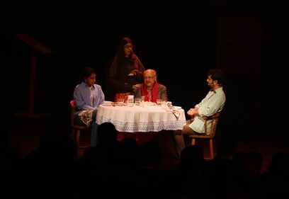 Akarsh Khurana’s English play The F Word being staged (Deepak Gupta/HT)