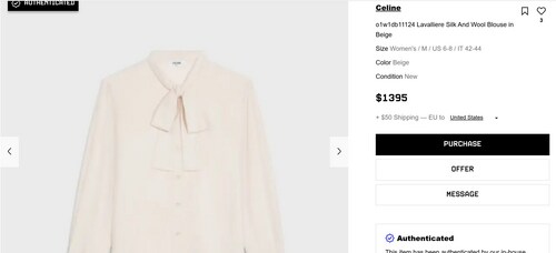 Nita's top comes with a price tag of ₹1,14,000. (www.celine.com) Nita's top comes with a price tag of ₹1,14,000. (www.celine.com)