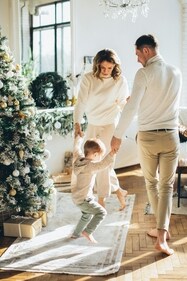 People in Denmark dance around the Christmas tree with their family members. (Pexels) People in Denmark dance around the Christmas tree with their family members. (Pexels)