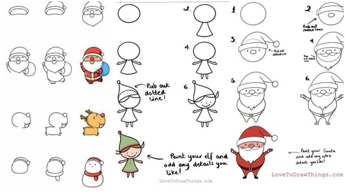 Try these easy Christmas drawings. Try these easy Christmas drawings.