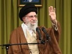 Iran's Supreme Leader Ayatollah Ali Khamenei greets people as he makes a speech in Tehran. (File)