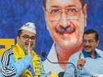 Motivational speaker and educationist Avadh Ojha and AAP convener Arvind Kejriwal at party office, in New Delhi, Motivational speaker and educationist Avadh Ojha and AAP convener Arvind Kejriwal at party office, in New Delhi,