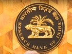 Reserve Bank of India (RBI) logo in Mumbai.