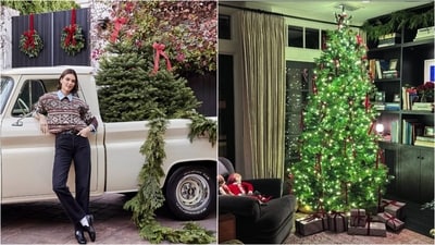 Kendall Jenner's Christmas decor is a blend of nostalgia and simplicity, featuring vintage items and cherished family pieces. (Architectural Digest) Kendall Jenner's Christmas decor is a blend of nostalgia and simplicity, featuring vintage items and cherished family pieces. (Architectural Digest)