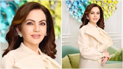 Nita Ambani showcased stunning diamond jewellery, impressing influencer Julia Chafe. (Instagram) Nita Ambani showcased stunning diamond jewellery, impressing influencer Julia Chafe. (Instagram)