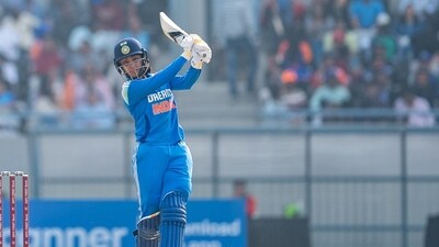 Harleen Deol's maiden hundred carries India to 358/5 against WI (X/@BCCIwomen) Harleen Deol's maiden hundred carries India to 358/5 against WI (X/@BCCIwomen)