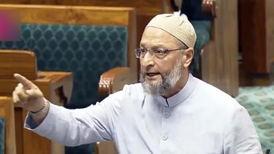 Hyderabad MP Asaduddin Owaisi speaks in the Lok Sabha (Sansad TV) Hyderabad MP Asaduddin Owaisi speaks in the Lok Sabha (Sansad TV)