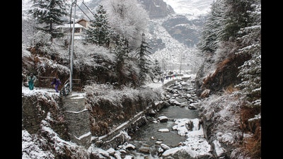 Kashmir is experiencing intense cold conditions, with the maximum temperature in Srinagar on Monday settling over six degrees below normal for this time of the season. (PTI)