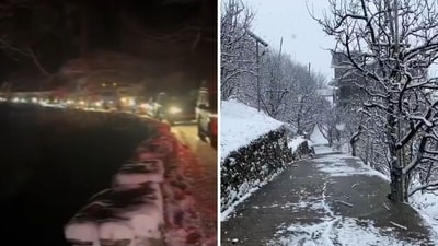 Snow-covered Himachal Pradesh. (Screengrab) Snow-covered Himachal Pradesh. (Screengrab)