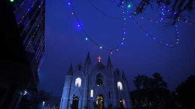 Many churches in the city have put up attractive decorations to celebrate Christmas. (MAHENDRA KOLHE/HT)