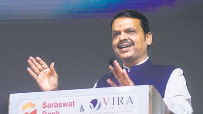 Mumbai: Maharashtra Chief Minister Devendra Fadnavis addresses a gathering during 'Parle Mahotsav', in Mumbai, Monday, Dec. 23, 2024. (PTI Photo)(PTI12_23_2024_000474B) (PTI) Mumbai: Maharashtra Chief Minister Devendra Fadnavis addresses a gathering during 'Parle Mahotsav', in Mumbai, Monday, Dec. 23, 2024. (PTI Photo)(PTI12_23_2024_000474B) (PTI)