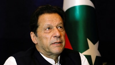 FILE PHOTO: Former Pakistani Prime Minister Imran Khan pauses as he speaks with Reuters during an interview, in Lahore, Pakistan. (REUTERS)