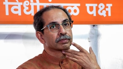 Shiv Sena (UBT) chief Uddhav Thackeray during a press conference. (PTI file photo) Shiv Sena (UBT) chief Uddhav Thackeray during a press conference. (PTI file photo)